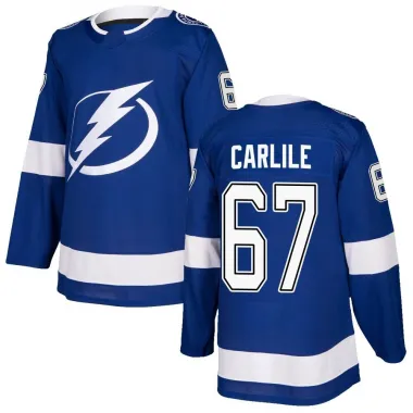 Blue Men's Declan Carlile Authentic Tampa Bay Lightning Home Jersey